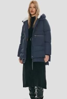 Orolay "The Amazon Coat" Thickened Down Puffer Jacket Navy Blue Size Small